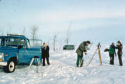 Setting up in the snow